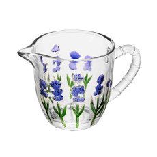 Imagem de LEITEIRA LAVANDA HAND PAINTING 240ML CRISTAL - LYOR - Coliseu Presentes Ltda