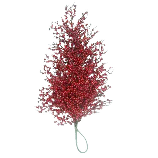 Imagem HASTE PINGENTE DECORATIVA DE BERRIES VERMELHAS EM PLÁSTICO E METAL 68CM - GRILLO