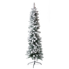 Imagem de ÁRVORE DE NATAL SLIM VERDE NEVADA 472 GALHOS 240CM - CROMUS - Cromus Embalagens Ind E Com Ltda
