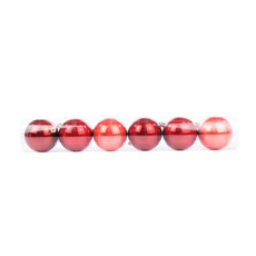 Imagem de TUBO COM 6 BOLAS LISAS DE NATAL CASSIS PEROLADO 4CM EM PLÁSTICO - CROMUS - Cromus Embalagens Ind E Com Ltda