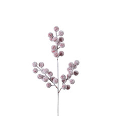 Imagem de HASTE DECORATIVA DE BERRIES VERMELHAS NEVADAS 45X16CM - GRILLO - Grillo Ltda