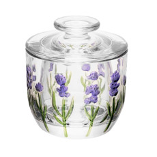 Imagem de MANTEIGUEIRA FRANCESA LAVANDA HAND PAINTING EM CRISTAL 9,8X9,4CM - LYOR - Coliseu Presentes Ltda