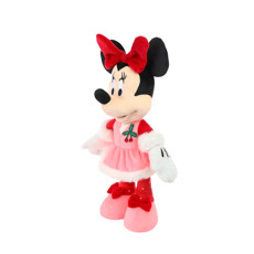 Imagem de MINNIE NATALINA COM GORRO VERMELHO E VESTIDO ROSA EM POLIÉSTER 47X22X18CM - CROMUS - Cromus Embalagens Ind E Com Ltda