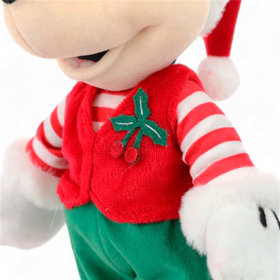 Imagem MICKEY NOEL COM GORRO DECORATIVO EM POLIÉSTER 36X21X14CM - CROMUS