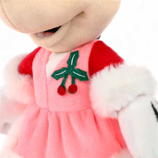 Imagem MINNIE NATALINA COM GORRO VERMELHO E VESTIDO ROSA EM POLIÉSTER 47X22X18CM - CROMUS