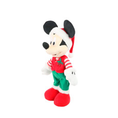 Imagem de MICKEY DECORATIVO NATALINO COM GORRO VERMELHO E CAMISA LISTRADA - CROMUS - Cromus Embalagens Ind E Com Ltda