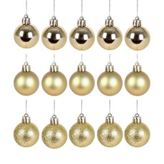 Imagem de BOLA NATALINA DECORATIVA DOURADA 4CM 15 PEÇAS - GRILLO - Grillo Ltda