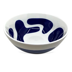 Imagem de BOWL DE CERÂMICA BRANCA E AZUL 10X22X22CM - CROSS - Cross Comercial Ltda