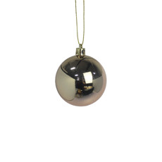 Imagem de BOLA NATALINA CHAMPAGNE DECORATIVA METALIZADA 6CM DE PLÁSTICO 3 PEÇAS - GRILLO - Grillo Ltda