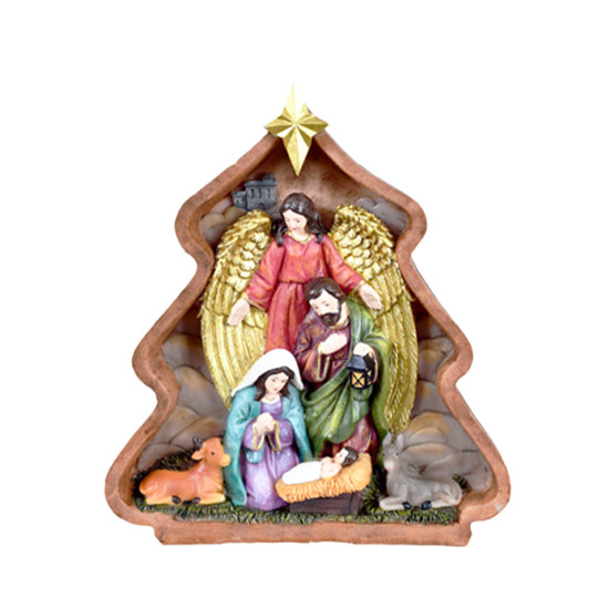 Imagem FAMÍLIA SAGRADA DECORATIVA EM RESINA 20X17X4CM - GRILLO