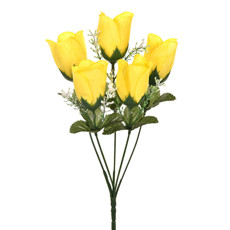 Imagem de BUQUÊ DE BOTÕES DE ROSAS AMARELAS DE PLÁSTICO 36X17CM - GRILLO - Grillo Ltda