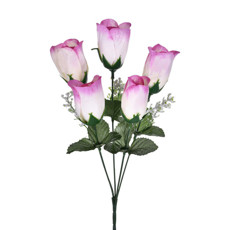 Imagem de BUQUÊ DE BOTÕES DE ROSAS LAVANDA DE PLÁSTICO 36X17CM - GRILLO - Grillo Ltda