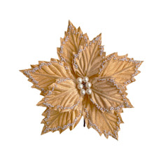 Imagem de HASTE DECORATIVA DE POINSÉTIA NUDE 20X21CM - GRILLO - Grillo Ltda