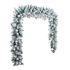 Imagem de FESTÃO ARAMADO VERDE NEVADO NATALINO 220 GALHOS 270X24CM - GRILLO - Grillo Ltda