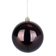 Imagem de BOLA NATALINA OCRE METALIZADA DE PLÁSTICO 10CM - GRILLO 61409 - Grillo Ltda