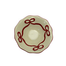 Imagem de BOWL NATALINO LAÇO CHARLOTTE CEREJA DE CERÂMICA 5,5X18X18CM - CERÂMICA LUIZ SALVADOR - São Lourenco Comercio E Decoracao Eireli