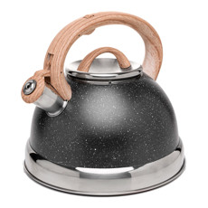 Imagem de CHALEIRA DE INDUÇÃO 3L GRANILITE PRETO DE ALUMÍNIO COM APITO 20X24X22CM - WOLFF - Rojemac Impotacao E Exportacao Ltda