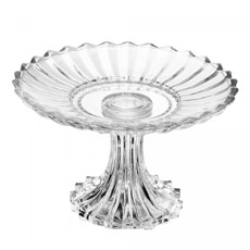 Imagem de PRATO DE CRISTAL COM PÉ GENEVA PARA DOCES 10X16X16CM - WOLFF - Rojemac Impotacao E Exportacao Ltda