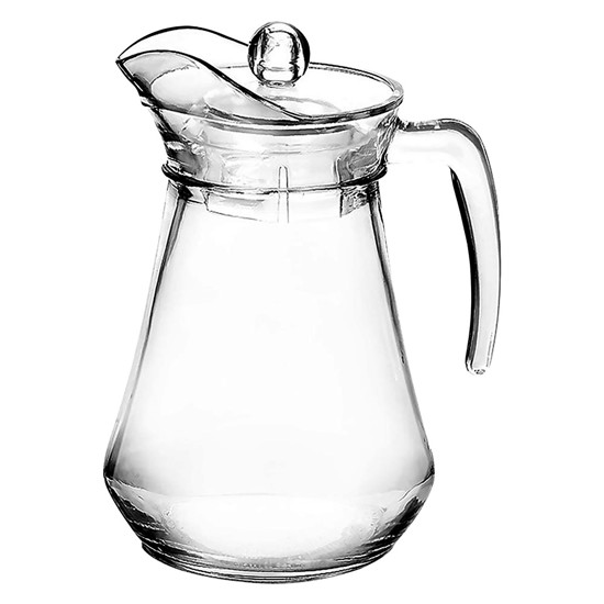 Imagem JARRA DE VIDRO 1,5L TRANSPARENTE COM TAMPA 21X15X13CM - TUUT