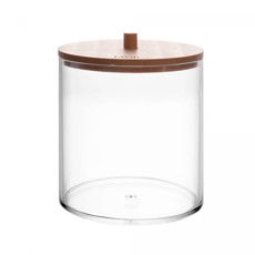 Imagem de POTE DE POLIESTIRENO MY BOX COM TAMPA DE BAMBU 10,5X9,5X9,5CM - LYOR - Coliseu Presentes Ltda