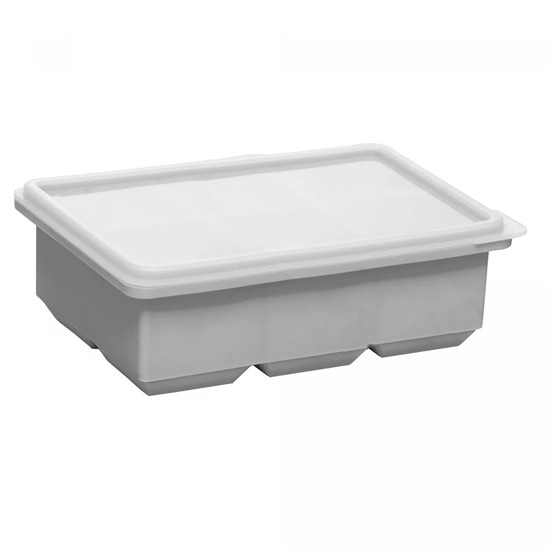 Imagem FORMA CINZA DE SILICONE PARA GELO 6 CUBOS 5,5X16,5X13CM - LYOR