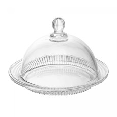 Imagem de PRATO PARA DOCE RENAISSANCE DE CRISTAL COM TAMPA 9,5X14,5X14,5CM - LYOR - Coliseu Presentes Ltda