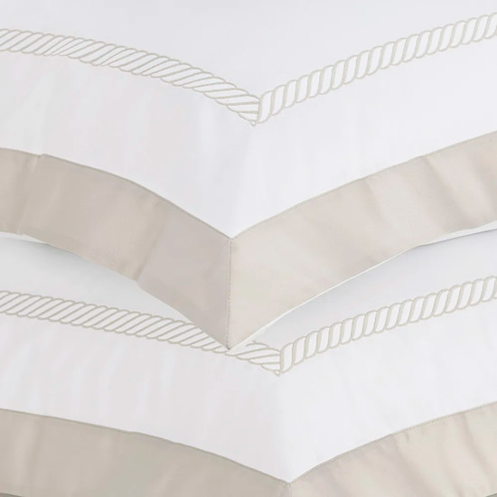 Imagem JOGO DE CAMA 600 FIOS 100% ALGODÃO EGÍPCIO MONDELLO BRANCO - TRUSSARDI