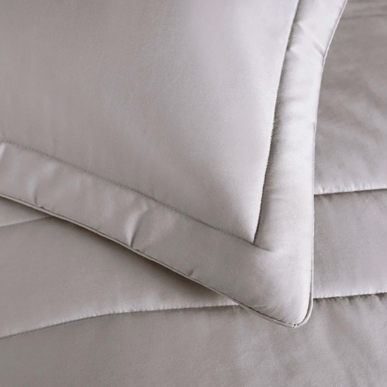 Imagem COLCHA COM PORTA TRAVESSEIROS KING 300 FIOS 100% ALGODÃO DANTE MARMO - TRUSSARDI