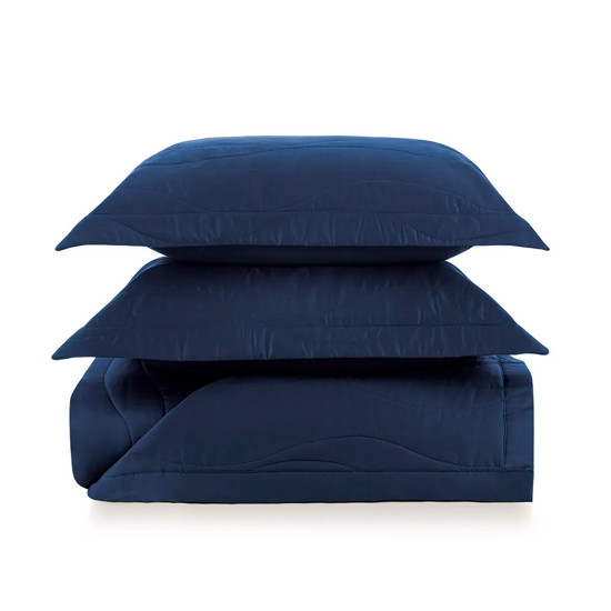 Imagem JOGO DE COLCHA CASAL 300 FIOS DE ALGODÃO NOVARA AZUL SICILIANO - TRUSSARDI