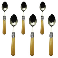 Imagem de CONJUNTO 6 COLHERES DE MESA EM AÇO INOX E CABO DE PLÁSTICO MARFIN 22X2CM - LEHAVÍ - Lehavi Comercio Importacao E Exportacao Ltda