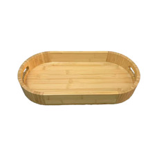Imagem de BANDEJA OVAL DE BAMBU COM ALÇA 6X40X20CM - TUUT - Yangzi Brasil Corporation S A 
