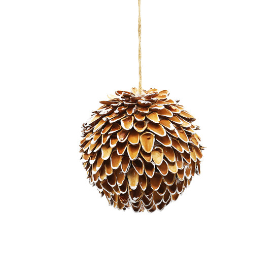 Imagem BOLA NATALINA DECORATIVA DE PINHA MARROM 10CM - TOKDACASA