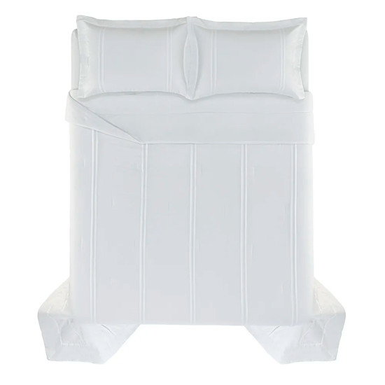 Imagem JOGO DE COLCHA KING 400 FIOS NAXOS BRANCO - TRUSSARDI