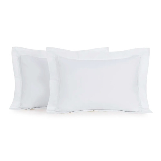 Imagem JOGO DE FRONHAS 200 FIOS 100% ALGODÃO FIESOLE BRANCO - TRUSSARDI