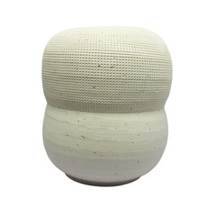 Imagem de VASO DECORATIVO BRANCO DE CERÂMICA 20X17X17CM - LUCATTI - Lucatti Artes E Decoracoes Ltda