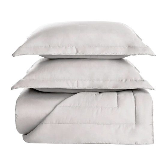 Imagem COLCHA COM PORTA TRAVESSEIROS QUEEN 300 FIOS 100% ALGODÃO DANTE MARMO - TRUSSARDI