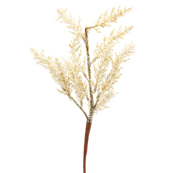 Imagem GALHO DECORATIVO DE PLÁSTICO DOURADO COM GLITTER 50CM - TOKDACASA