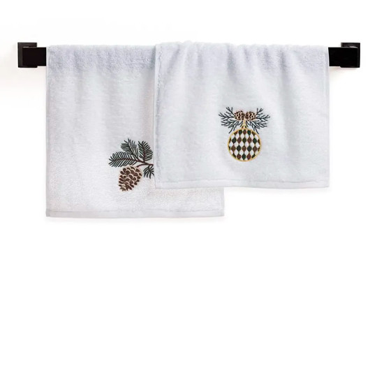 Imagem JOGO LAVABO COM BORDADO 100% ALGODÃO FESTIVE - TRUSSARDI