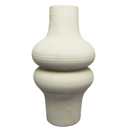 Imagem VASO DECORATIVO DE CERÂMICA BRANCO 34X18X18CM - LUCATTI