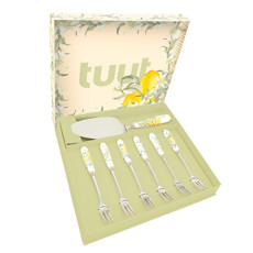 Imagem de JOGO DE TALHERES LIMONE PARA BOLO COM 7 PEÇAS - TUUT - Yangzi Brasil Corporation S A 