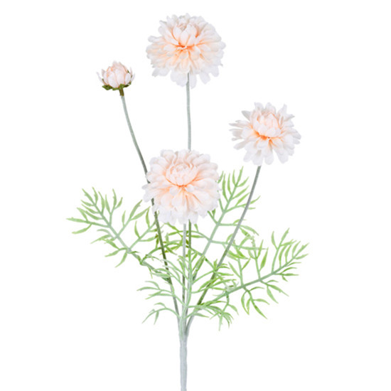 Imagem HASTE DECORATIVA DE ZINNIA SALMÃO DE PLÁSTICO MOLDÁVEL 59X15X15CM - GRILLO