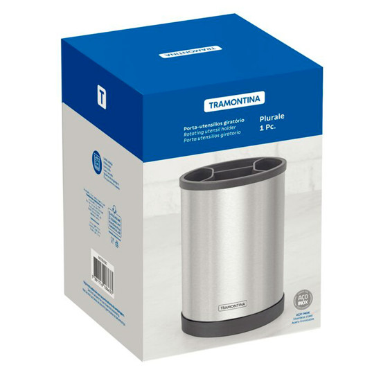 Imagem PORTA-UTENSÍLIOS GIRATÓRIO EM AÇO INOX 17,2X12X12CM - TRAMONTINA