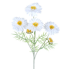 Imagem de HASTE DECORATIVA DE GERBERA BRANCA DE PLÁSTICO MOLDÁVEL 60X17CM - GRILLO - Grillo Ltda