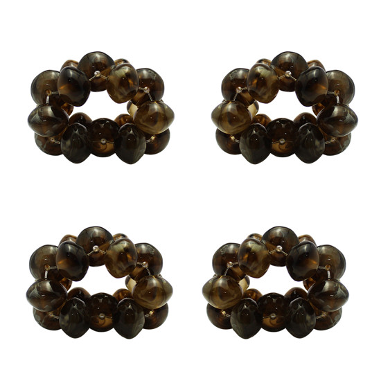 Imagem CONJUNTO 4 ANÉIS MUSGO PARA GUARDANAPO CASA PALLINA - AUGURI