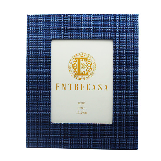 Imagem PORTA RETRATO RETANGULAR DECORATIVO DE MDF AZUL 15X20CM - ENTRECASA