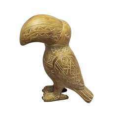 Imagem de ESCULTURA DECORATIVA DE TUCANO DE RESINA CARAMELO 21X17X8CM - ENTRECASA - Inverno Verao Comercio De Modas E Decoracao Eireli