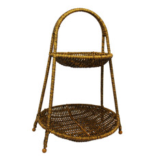 Imagem de PRATO 2 ANDARES DE FIBRA SINTÉTICA PARA DOCES 32X22X22CM - ENTRECASA - Inverno Verao Comercio De Modas E Decoracao Eireli