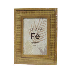 Imagem de PORTA-RETRATO DECORATIVO MARROM EM PS E MDF 10X15CM - DCARTE - Dcarte Importacao E Exportacao Ltda