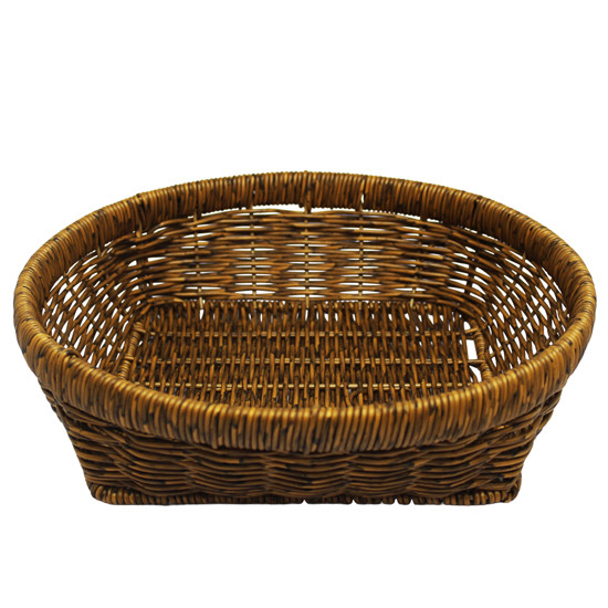Imagem CESTO REDONDO DE FIBRA SINTÉTICA CARAMELO COM BASE QUADRADA 8X28X28CM - ENTRECASA