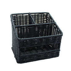 Imagem de PORTA-TALHERES QUADRADO DE FIBRA SINTÉTICA AZUL ESCURO 16X18X15CM - ENTRECASA - Inverno Verao Comercio De Modas E Decoracao Eireli